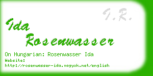 ida rosenwasser business card
